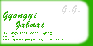 gyongyi gabnai business card